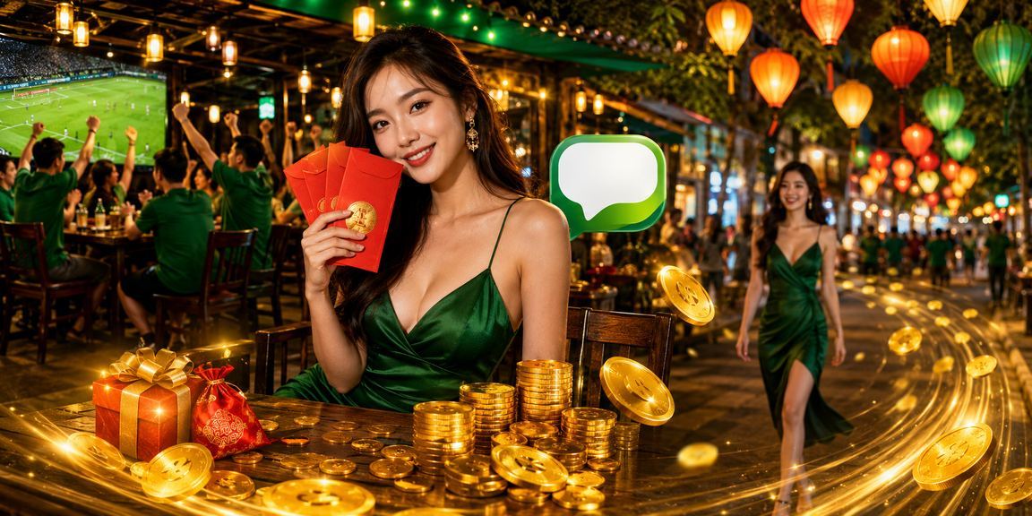 Phong bì đỏ khuyến mãi cùng cà phê Hà Nội – biểu tượng ưu đãi madout2